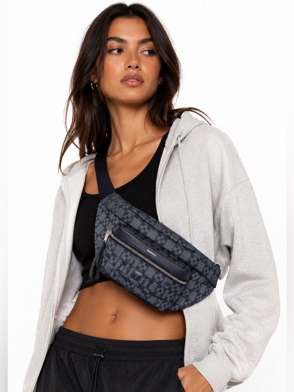 Sandro Paris Blue Monogram Belt Bag NWT Unisex